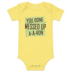 100% cotton onesie (heather colors contain polyester) for the baby in your life who wants to look and feel good at the same time. Stfu Carl, A A Ron, Fluffy Cows, 2024 Halloween, Halloween Costumes Friends, Cricut Projects Vinyl, Mess Up, Future Kids, Funny T