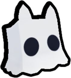 a white cat with black spots on it's face and nose, in the shape of a paper cutout