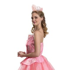 Wicked Glenda Adult Deluxe Costume - Sam's Club Glenda Costume, Taco Halloween Costume, Jack Skellington Halloween Costume, Pink Bubble Dress, Dorothy Halloween Costume, Wicked Glinda, Pink Satin Fabric, Wicked Costumes, Good Dress