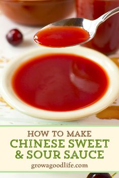 how to make chinese sweet and sour sauce with cranberry sauce on the side