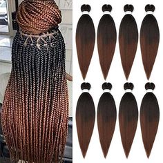 Category:Extension; Gender:Women's; Quantity:8 PCS; Occasion:Daily Wear,Party / Evening,Vacation,Party,Party  Evening; Age Group:Adults; Hair Material:Synthetic Hair; Texture:Straight; Length:24 inch; Heat Resistant:Yes; Listing Date:07/25/2023; Can Be Permed:No; Unit Weight:0.02 Ombre Hair Extensions, Puppy Stuff, Crochet Braids Hairstyles, Braid In Hair Extensions, Synthetic Hair Extensions, Braiding Hair, Brown To Blonde, Long Braids, Twist Braids