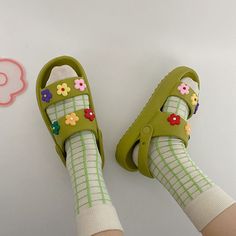 Kawaii Flower, Y2k Shoes, Y2k Design, Dr Shoes, Aesthetic Flower, Flower Sandals, Vibrant Flowers, Kawaii Dress, Indie Aesthetic