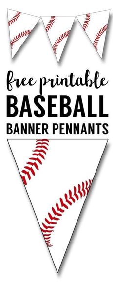 free printable baseball banner pennants