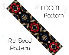 an image of a beaded pattern with the words loom pattern written below it