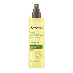 Condition and nourish your skin with Aveeno Daily Moisturizing Dry Oil Mist. Ideal for sensitive skin care, this body oil spray immediately moisturizes dry, rough skin; 92% of testers agree that skin instantly looks smoother and more even after application. From a dermatologist-recommended skincare brand for over 65 years, this daily moisturizing body oil is formulated with 98% naturally derived ingredients including oat oil, which is rich in lipids and fatty acids to help condition skin, and jojoba oil, which contains up to twice as much vitamin E as shea butter. This moisturizing body oil spray is hypoallergenic and free of parabens, phthalates, silicones, mineral oil, synthetic dyes and alcohol. Use daily as part of your regular at-home skincare routine by spraying the dry oil mist clos Aveeno Oil, Coconut Oil Body Lotion, Coconut Oil Spray, Coconut Oil Body, Body Oil Spray, Moisturizing Body Oil, Dry Body Oil, Oil For Dry Skin, Lotion For Dry Skin