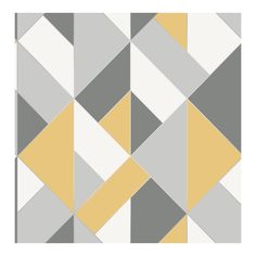 an abstract yellow and grey pattern with squares on the bottom, in shades of gray and yellow