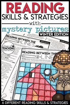 reading skills and activities with mystery pictures winter edition for kids to use in the classroom