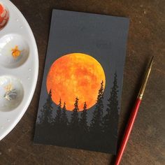 A collection of 40 easy acrylic painting ideas for anyone who needs inspiration for an empty canvas. Ako Kresliť, 수채화 그림, Simple Acrylic Paintings, Arte Inspo, Harvest Moon