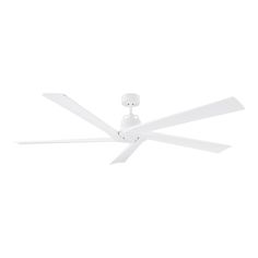 a white ceiling fan against a white background