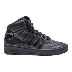 ADIDAS High Top Trainers Black Leather Womens UK 4.5 Adidas High Tops, Adidas High, High Top Trainers, Trainers Black, Blue Check, Professional Cleaning, Shell Jacket, High Top, Leather Women