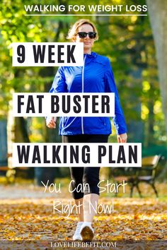 Follow this FREE fat buster walking plan and lose 10 pounds in 9 weeks. Walking for weight loss is the best way to lose weight permanently if you haven't exercised in years! Find out how much should I walk to lose weight? Lose Lower Belly Fat, Lose 50 Pounds, Lose Belly, Fat Burning, Walking, How To Plan