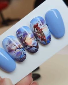 Safari Painting, Vacation Nails, Landscape Art Painting, New Year's Nails, Luxury Nails, Nail Art Summer