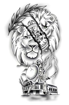 Tato Realis, Small Black Tattoos, Swag Tattoo, Easy Tattoos To Draw, Ink Master Tattoos, Lion Art Tattoo, Tiger Tattoo Sleeve