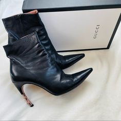 Reposhing This Item I Purchased From @Janafinck. Loved It, But Ready To Rotate For Something New. Questions? Leave A Comment Below! Gucci Boots, Gucci Black, Gucci Shoes, Leave A Comment, Something New, Bootie Boots, Ankle Boots, Gucci, Women Shoes