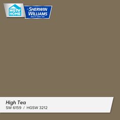 a brown color with the words high tea on it