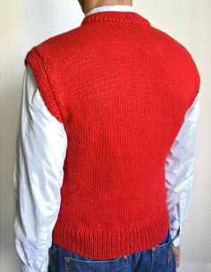 Bright red, warm men's vest hand knitted with needles from light and quality wool - acrylic yarns. Ornaments and writings are knitted by cult TV series ''Twin peaks''. This cozy and soft vest will warm you up in cold winter or autumn time. Accurately hand knitted from high quality yarns, so, it's durable and easy to maintain. SIZING: M - L, chest - 39''(100cm), length - 24.5''(62cm). Fiber: wool - acrylic yarn. Care: hand wash at 30 degrees C. - lay flat to dry. Shipping worldwide: 5 - 8 €. Take Yarns Ornaments, Soft Vest, Knit Men, Mens Vests, Men's Vest, Twin Peaks, Mens Vest, Cold Winter, Bright Red