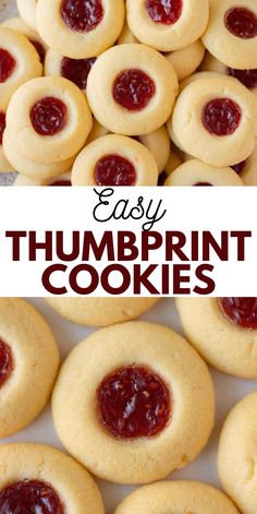 these easy to make thumbprint cookies are the perfect way to use up leftover cranberry sauce