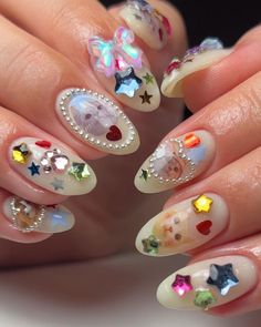 Colorful Nail, Nails Aesthetic, Soft Nails