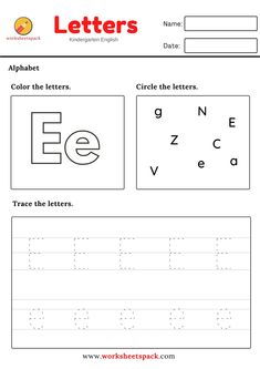 The kids will practice the letter E with this FREE worksheet. Letter E Worksheet, E Worksheet, Prek Worksheets, Letter Identification, Free Printable Activities