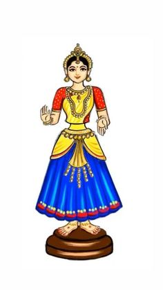 Dancing Doll Drawing, Lady Rangoli, Tamil Illustration, Kalamkari Drawing, Animation Practice, Saree Painting Designs, Doll Drawing