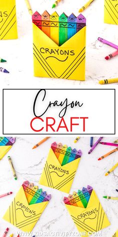 crayon craft box with crayons in it and the words crayon on