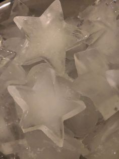 ice cubes with star shaped stars in them