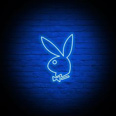 'PLAYBOY BUNNY' Neon Sign in Blue by You Turn Neon Playboy Wallpaper, Playboy Bunny, Neon Sign, Ice Blue, Positive Vibes, Neon, Iphone