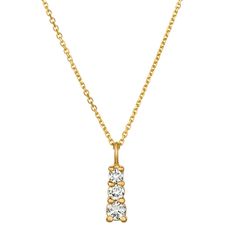 0.60 Carat Natural Diamond Necklace Pendant 14k Yellow Gold G Si 18 Inches Chain 100% Natural Diamonds, Not Enhanced In Any Way Round Cut Diamond Necklace 0.60ct G-H Si 14k Yellow Gold 3 Gram 11/16 Inches In Length, 3/16 Inches In Width 3 Stones N5623.60y All Our Items Are Available To Be Ordered In 14k White, Rose Or Yellow Gold Upon Request. Classic 14k Yellow Gold Diamond Necklace, Classic Yellow Gold 14k Diamond Necklace, Dainty Yellow Gold Diamond Necklace In Prong Setting, Dainty Yellow Gold Diamond Necklace With Prong Setting, Yellow Gold Necklaces With Vvs Clarity For Anniversary, Yellow Gold Necklace With Prong Setting For Anniversary, Dainty Yellow Gold Necklace With Prong Setting, Gift Yellow Gold Diamond Necklace Vvs Clarity, 14k Yellow Gold Necklace With Prong Setting