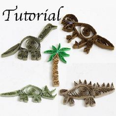 four different types of brooches with the words,'how to make an animal bro