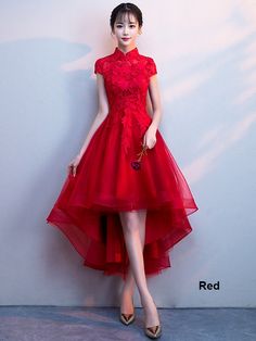 Red Fitted Cheongsam For Banquet, Luxury Red Party Cheongsam, Elegant Red Evening Cheongsam, Elegant Sleeveless Red Cheongsam, Elegant Red Summer Cheongsam, Jr Prom, Qipao Cheongsam, Custom Made Clothing, Red Sequin