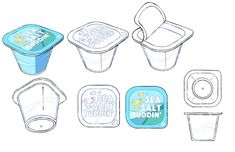 some containers and lids are shown in this drawing