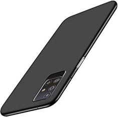 the back and side view of a black samsung s9 phone case on a white background