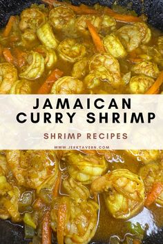 Easy Curry Shrimp Recipe | Shrimp Dinners Curry Shrimp Recipe Jamaican, Jerk Recipes, Jamaican Recipe, Jamaican Patties, Coconut Curry Shrimp, Seafood Recipes Scallops