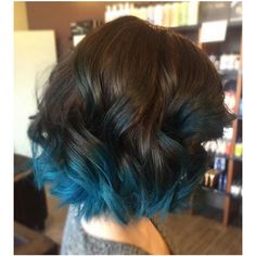 Fun Hairdos, Dream Hairstyles, Teal Hair, Dye Hair, Lob Hairstyle, Ombré Hair, Trendy Hair Color, Hair Color Blue, Hair Colours