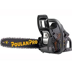 a black and yellow chainsaw with the word doulan pro on it's face