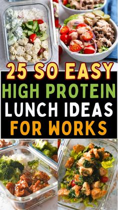 25 easy high protein lunch ideas for works that are delicious and nutritious to eat