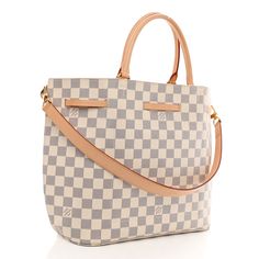 This is an authentic LOUIS VUITTON Damier Azur Girolata. This shoulder bag is crafted of checked damier in white and pink on toile canvas. This bag features vachetta cowhide leather trim including a pull cinch cord, rolled leather top handles, an optional shoulder strap, and polished gold hardware. The shoulder bag pull opens to a rose pink microfiber interior with zipper and patch pockets. Louis Vuitton Damier Azur, A Rose, Rose Pink, Leather Top, Leather Trim, Authentic Louis Vuitton, Cowhide Leather, Louis Vuitton Damier, Leather Trims