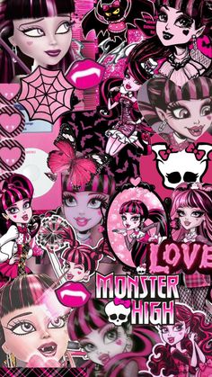 monster high wallpaper with many different images