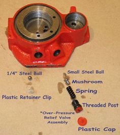 an image of a red ball bearing machine