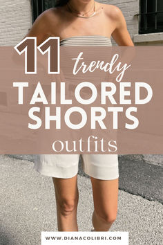 trouser shorts outfit Tailored Short Outfits, Tailored Shorts Outfit Women, Trouser Shorts Outfit, Tailored Shorts Outfit, Office Woman Outfits, Linen Shorts Outfit, Outfits 30s, Formal Casual Outfits