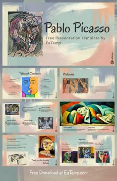 an image of a website page with many different paintings on it, including one in the middle