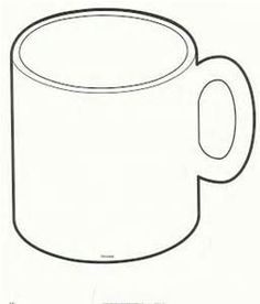 a drawing of a coffee mug on a white background