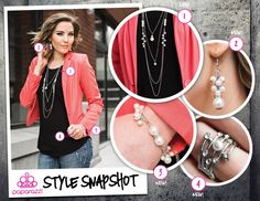 an advertisement for the style snapshop featuring jewelry