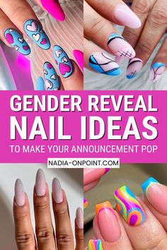 Nail Ideas Aesthetic! here you will find unique and fun gender reveal nail ideas. baby shower nail ideas gender reveal | simple gender reveal nail ideas | gender reveal party nail ideas | gender reveal nail design ideas | easy gender reveal nail ideas | cute gender reveal nail ideas | simple nail ideas for gender reveal | gender reveal nail ideas boy or girl #GenderReveal #Nails