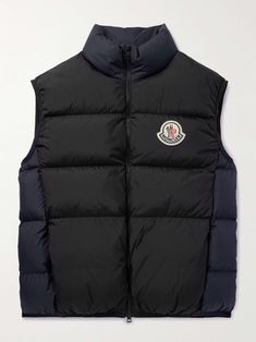 Shop MONCLER Almaz Logo-Appliquéd Two-Tone Quilted Shell Down Gilet, Explore the latest in-season MONCLER collection today on MR PORTER Nike Summer Shoes, Moncler Men, Tom Ford Bag, Leather Outerwear, Vests Mens, Stylish Watches, Black Vest, Outerwear Vest, Classic Sneakers