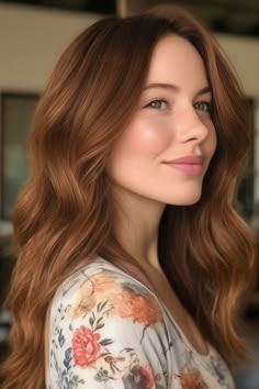 27 Shades of Auburn Must-Try Hair Colours: Bronze Auburn Hair Colour Colors Spring 2023, Auburn Hair Colour, Balayage Brunette To Blonde, Hair Color Auburn Brown, Short Hair Wavy, Light Auburn Hair Color, Light Auburn Hair, Hairstyles For Seniors, Auburn Hair Color