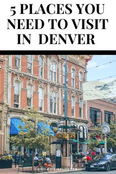 an advertisement for a restaurant called 5 places you need to visit in denver