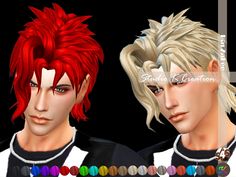 two male characters with different colored hair