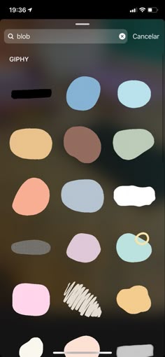 the color picker app on an iphone shows different shades of pastel and neutral