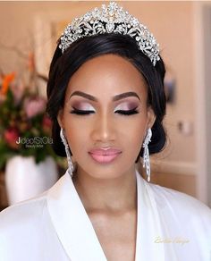 Tropical Wedding Makeup, Black Bridal Makeup, Amazing Wedding Makeup, Beautiful Wedding Makeup, Gorgeous Wedding Makeup, Black Wedding Hairstyles, Best Wedding Makeup, Wedding Makeup Tips, Natural Wedding Makeup